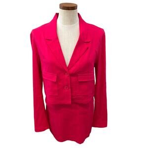 House of Harlow 1960 Revolve Blazer and Skirt set Hot Pink L